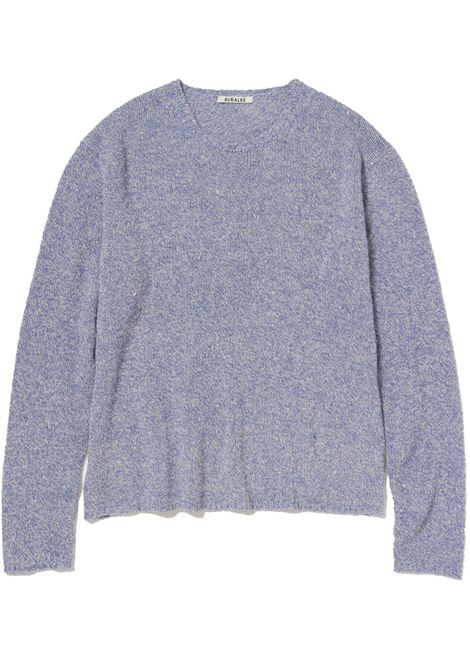 airy silk wool knit man purple AURALEE | A25AP01JZTOP LIGHT PURPLE